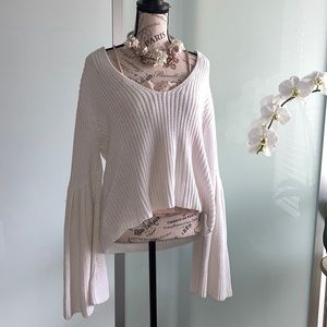 Free People knitted flared sweater